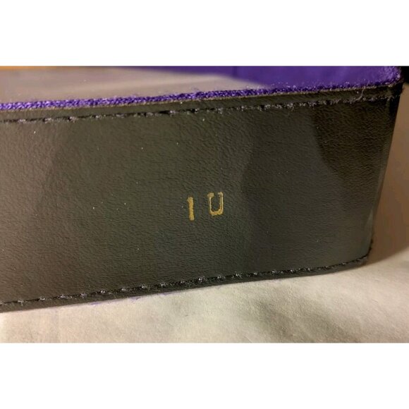 Vintage 80s Purple Dress Size 10 Button Scalloped V Neck Long Sleeve Modest READ - Picture 8 of 16